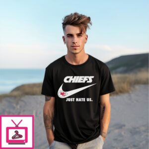 Just Hate Us Nike Kansas City Chiefs Logo T-Shirt