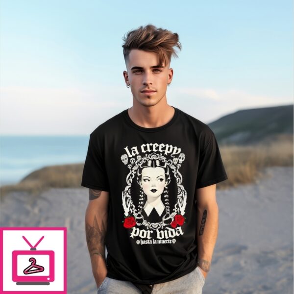 La Creepy Por Vida Goth Halloween T-Shirt
