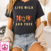 Live Wild And Free Hunting Flag T-Shirt