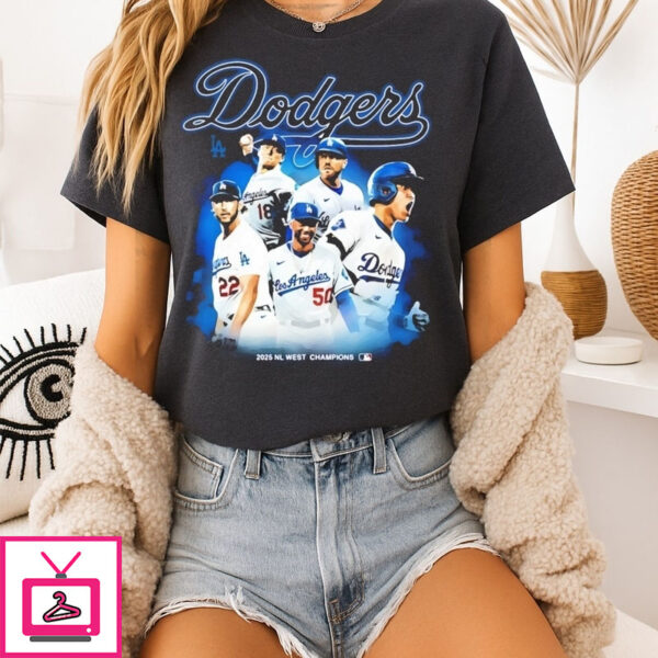 Los Angeles Dodgers 2025 Nl West Champions Graphic T-Shirt