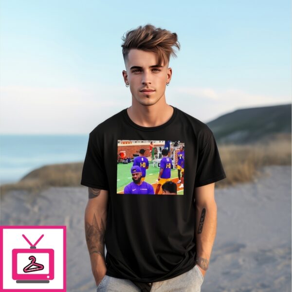 Lsu Football Players Wearing 1-0 Photo T-Shirt