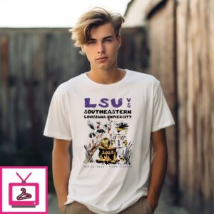 Lsu Tiger Vs Southeastern Louisiana Lions Game Day 2025 T-Shirt