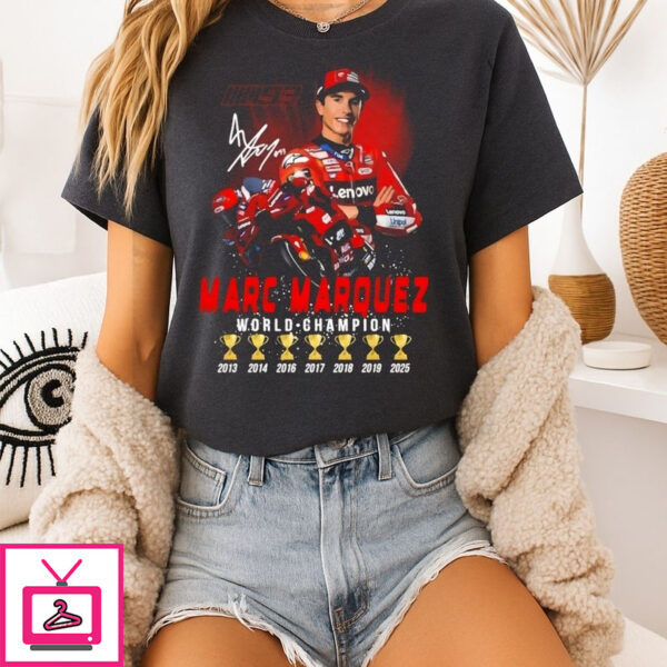 Marc Márquez World Champion 2025 Signature T-Shirt
