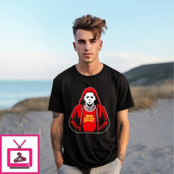 Miami Heat Nba Michael Myers Scary Halloween Mashup T-Shirt