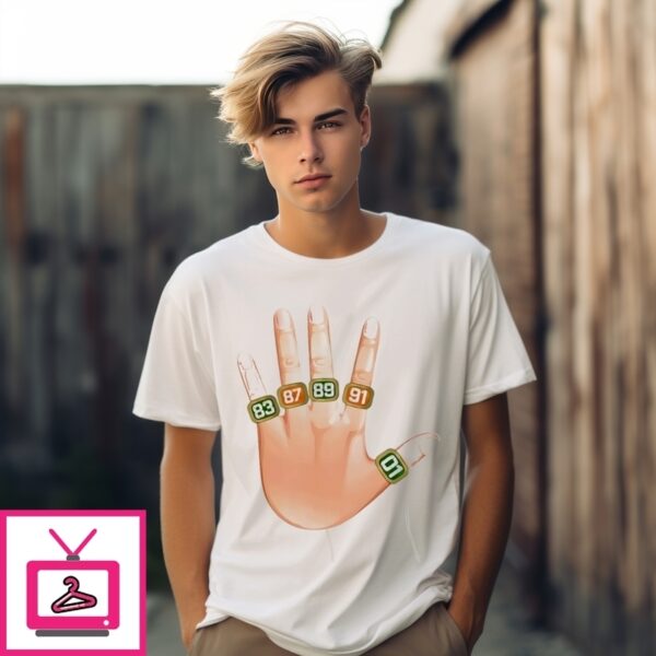 Miami Hurricanes 5X Champions Rings T-Shirt