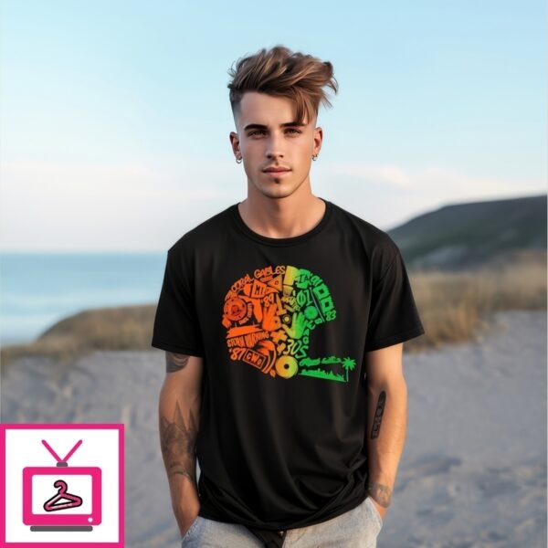 Miami Hurricanes Miami Mash-Up Helmet T-Shirt