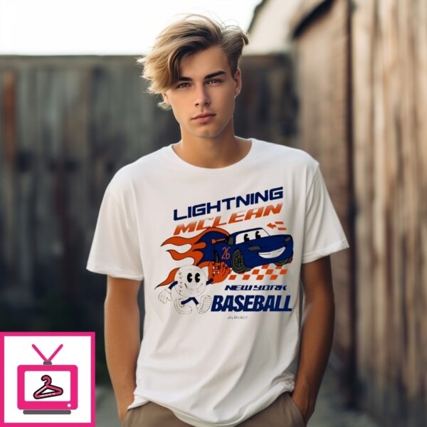 Nolan Mclean  New York Mets Lightning Mclean Summer Cartoon T-Shirt