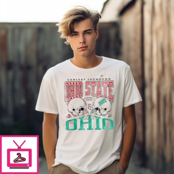 Ohio State Buckeyes Vs Ohio Bobcats Gameday Showdown 2025 Helmets T-Shirt