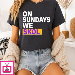 On Sundays We Skol Jj Mccarthy Minnesota Vikings T-Shirt
