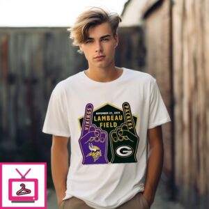 Packers Vs. Vikings Nfl Lambeau Field 2025 Hand T-Shirt