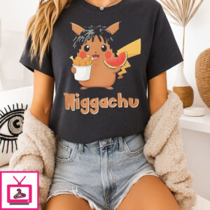 Pokemon Niggachu Funny Cartoon T-Shirt