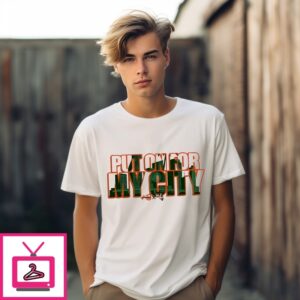 Put On For My City Miami Cityb Skyline T-Shirt