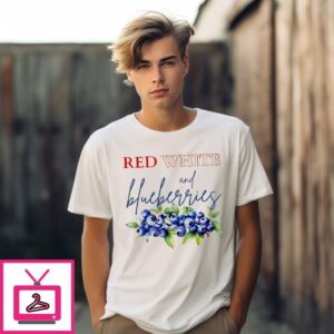 Red White And Blueberries Charlie Kirk Blueberries T-Shirt