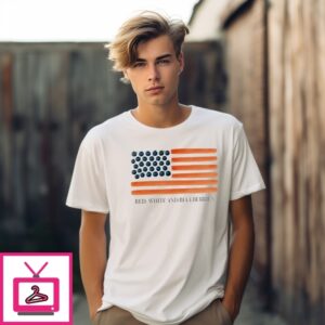 Red White And Blueberries Usa Flag T-Shirt