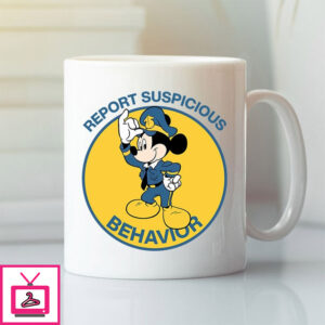 Report Suspicious Behavior Mug Mickey Mouse Cop