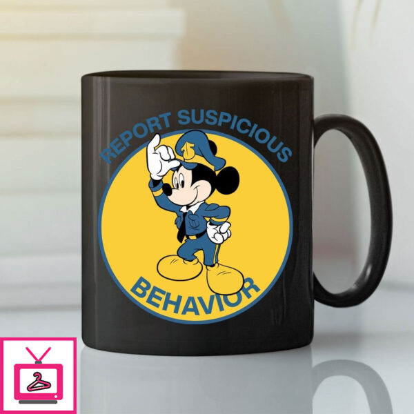 Report Suspicious Behavior Mug Mickey Mouse Cop