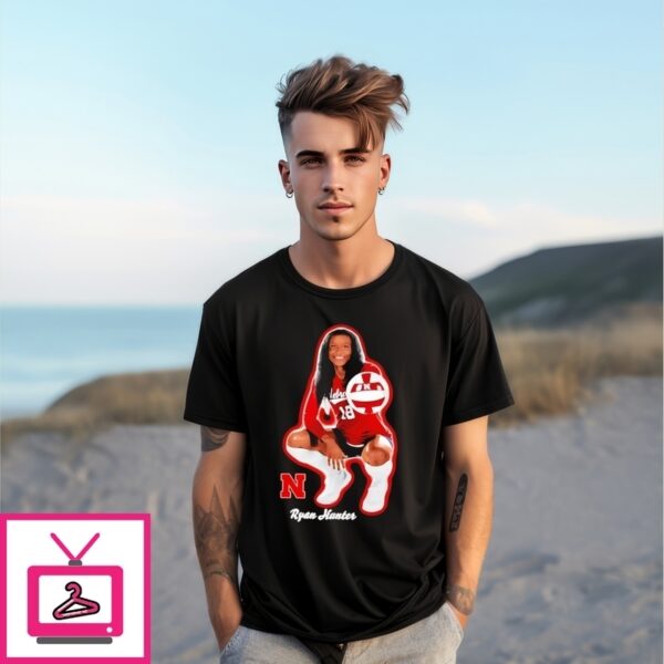 Ryan Hunter Nebraska Huskers Portrait T-Shirt