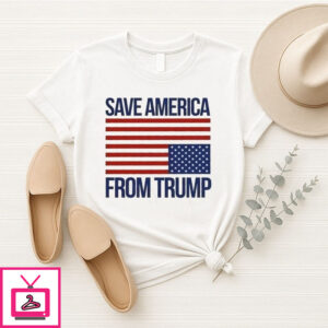 Save America From Trump Usa Flag T-Shirt
