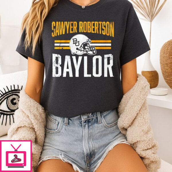 Sawyer Robertson Baylor Bears Helmet Hero T-Shirt