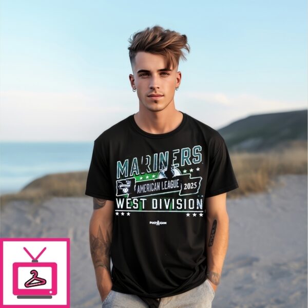 Seattle Mariners Al West Division Champions 2025 Celebration T-Shirt