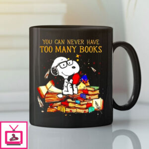 Snoopy You Can Never Have Too Many Books Mug