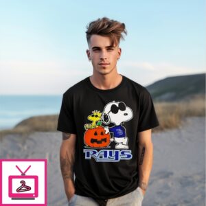 Tampa Bay Rays Snoopy Woodstock Pumpkin Halloween T-Shirt