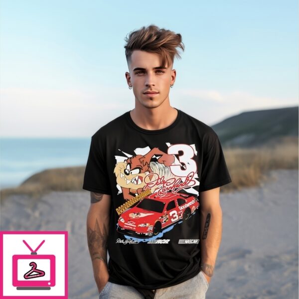 Tasmanian Devil Looney Tunes X Dale Earnhardt Nascar Cartoon T-Shirt