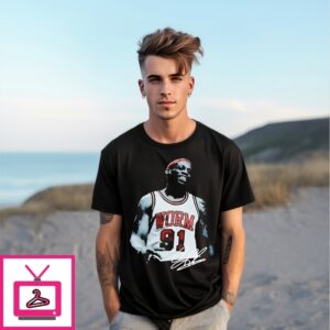 The Worm 91 Dennis Rodman Chicago Bulls Signature T-Shirt