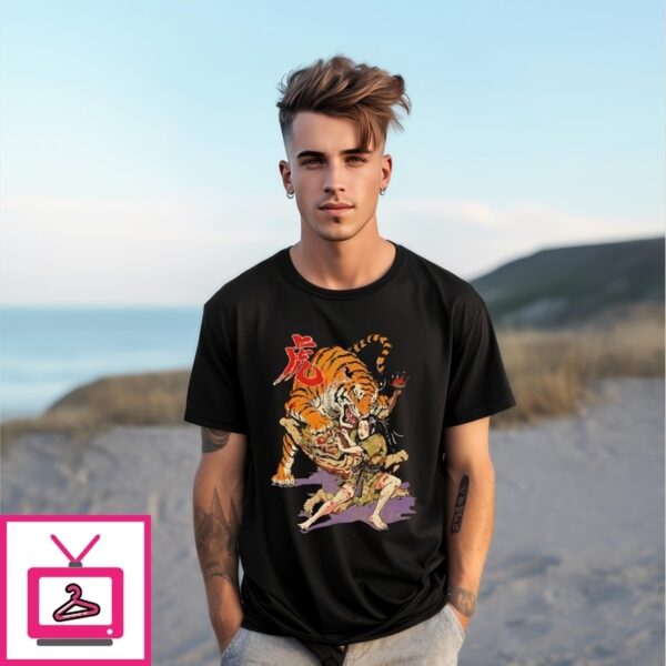 Tiger Vs Demon And Woman T-Shirt