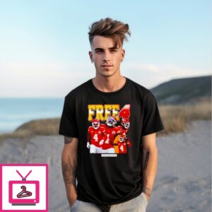 Travis Kelce Free 4 Football T-Shirt