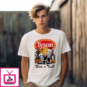 Tyson Foods X Skeleton Trick Or Treat Halloween T-Shirt