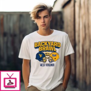 West Virginia Mountaineers Beat Pittsburgh Panthers 31-24 Backyard Brawl T-Shirt