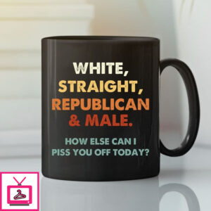 White Straight Republican Male Coffee Mug Funny Republican Gift