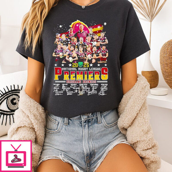 2025 National Rugby League Premiers Brisbane Broncos Signature T-Shirt