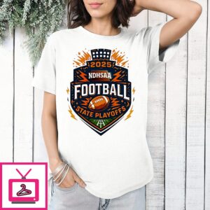 2025 Ndhsaa Football State Playoffs Logo T-Shirt