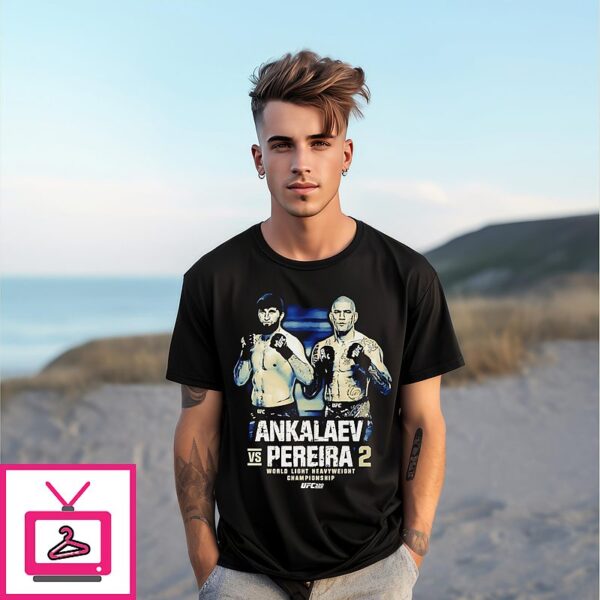Ankalaev Vs Pereira 2 Ufc 320 World Light Heavuweight Championship Retro T-Shirt