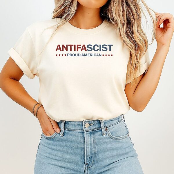 Antifa Antifascist Proud American T-Shirt