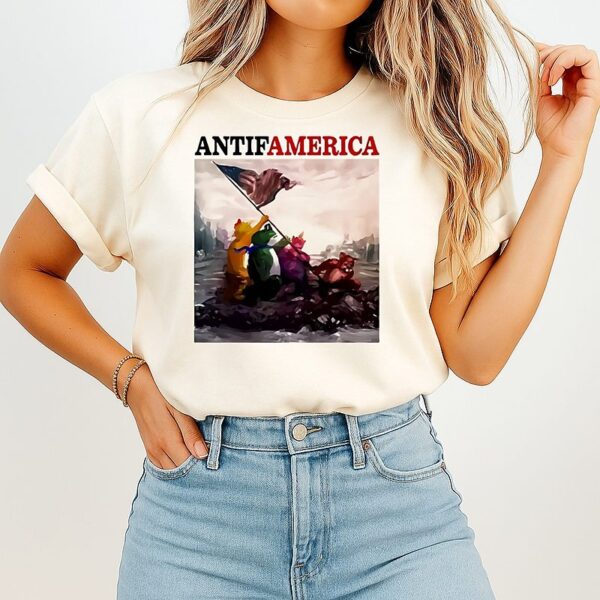 Antifamerica Portland Frog Picture T-Shirt