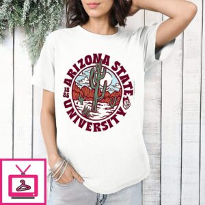 Arizona State Sun Devils Football Arizona State University Est 1885 Landscape Logo T-Shirt