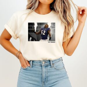 Baltimore Ravens Ray Lewis Homage Ash T-Shirt Baltimore Ravens Ray Lewis Homage Ash T-Shirt