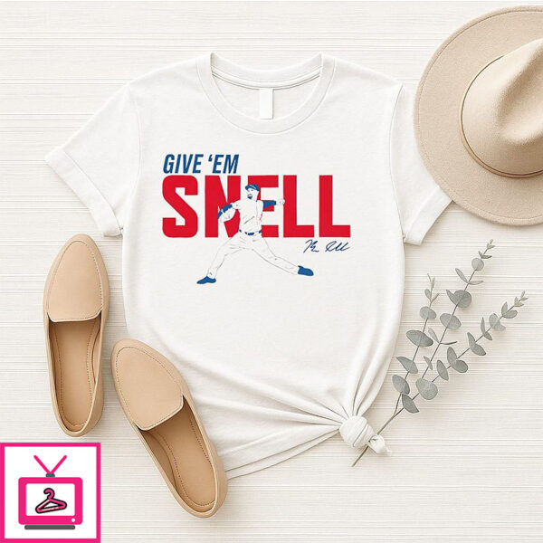 Blake Snell Los Angeles Dodgers Give ’em Snell Swing Signature T-Shirt