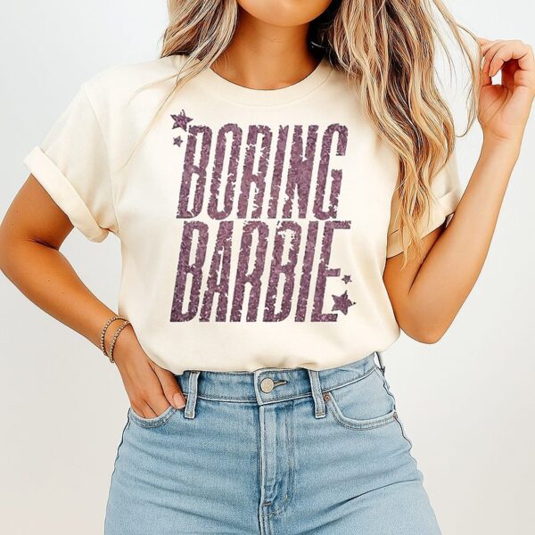 Boring Barbie Text T-Shirt