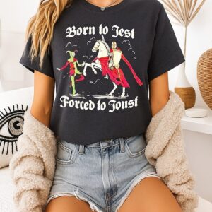 Born To Jest Forced To Joust Knight And Clown Graphic T-Shirt
