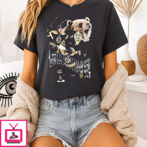 Boston Bruins Ice Hockey Bear With Player T-Shirt