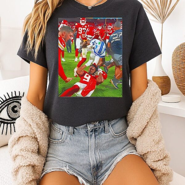 Brian Branch Slaps Juju Smith-Schuster Chiefs Vs Lions Fight T-Shirt