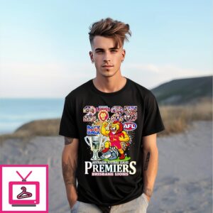 Brisbane Lions Back To Back 2025 Afl Premiers Mascot T-Shirt Brisbane Lions Back To Back 2025 Afl Premiers Mascot T-Shirt