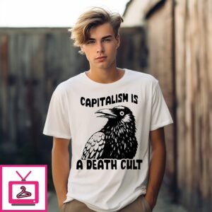 Capitalish Is A Death Cult Crow Black T-Shirt Capitalish Is A Death Cult Crow Black T-Shirt