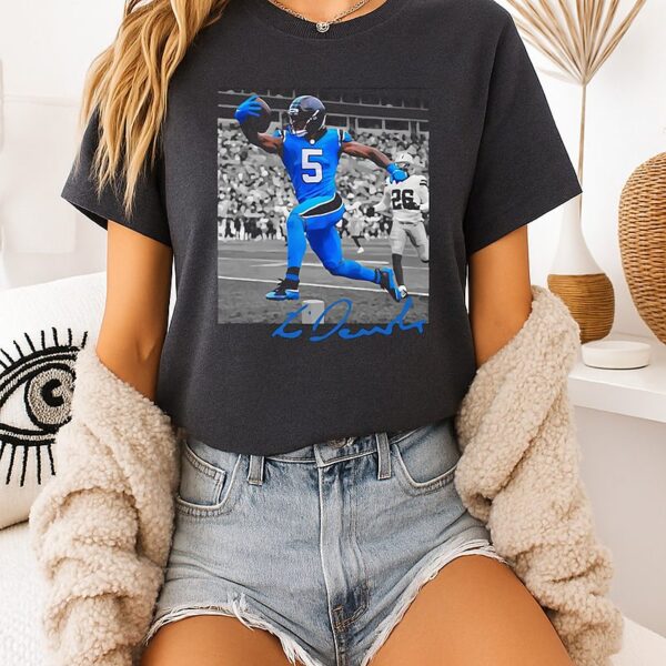 Carolina Panthers Rico Dowdle Black NFL Flash Features Week 6 T-Shirt
