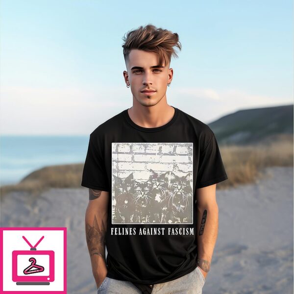 Cat Felines Against Fascism Halloween T-Shirt