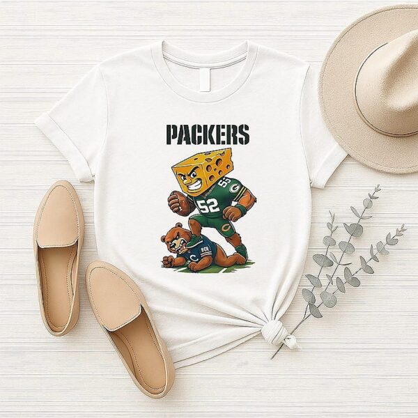 Cheeseheads Green Bay Packers Stomp Chicago Bears Mascot T-Shirt